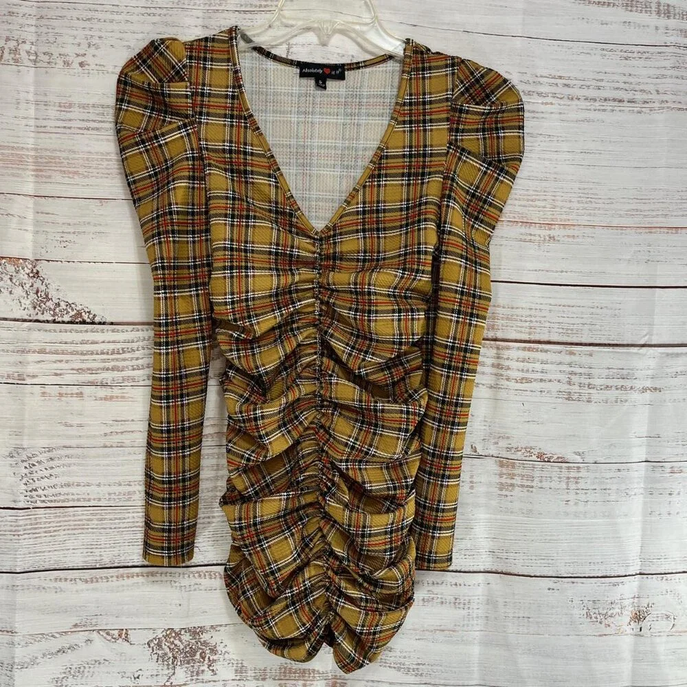 Plaid Bodycon Dress | "Absolutely Love it" | Small | Stretchy - Picture 4 of 6
